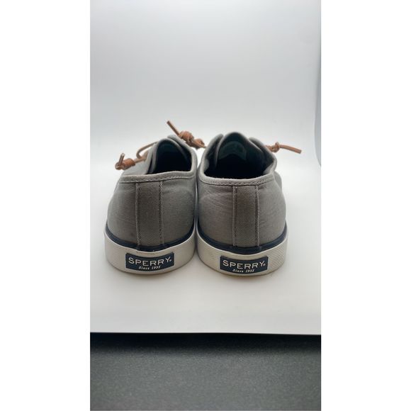 SPERRY ⛵️Women Sneaker SIZE 8 GREY/NAVY BLUE - Picture 4 of 5